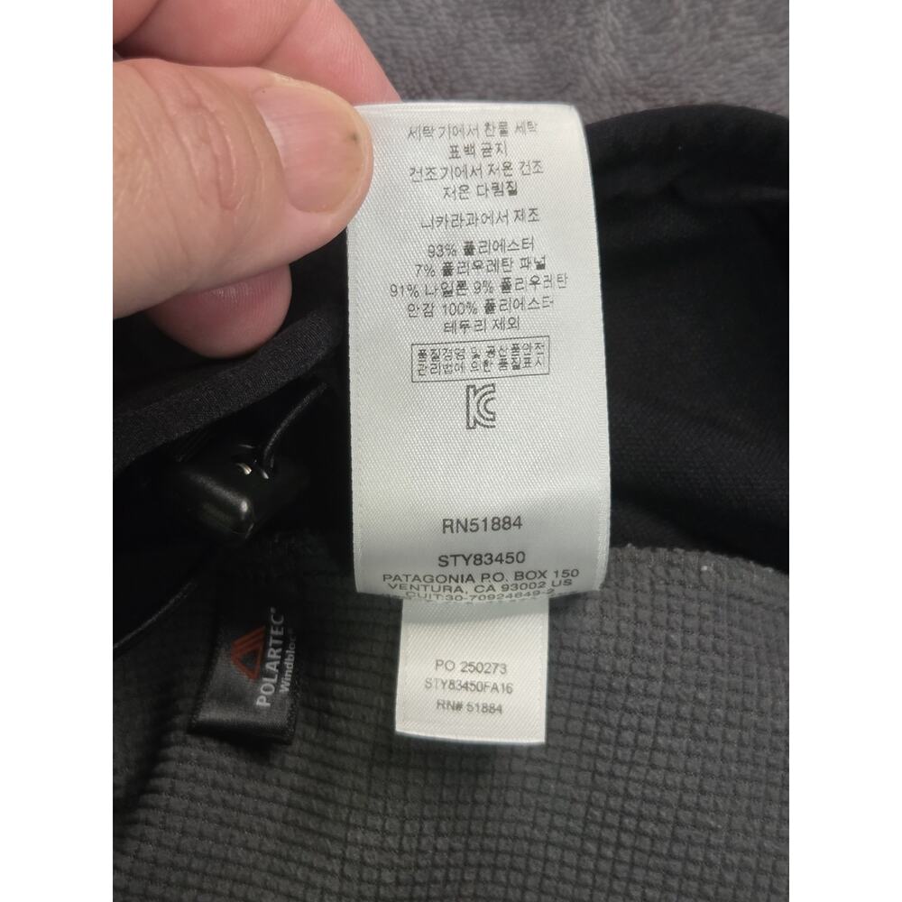 Patagonia Men's Size L Adze Hybrid Jacket Full Zip Black Hiking Camping C37-35 - Picture 7 of 11